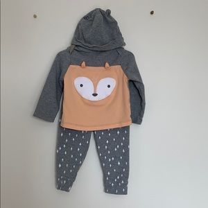 Fox Pajama Set with Hat